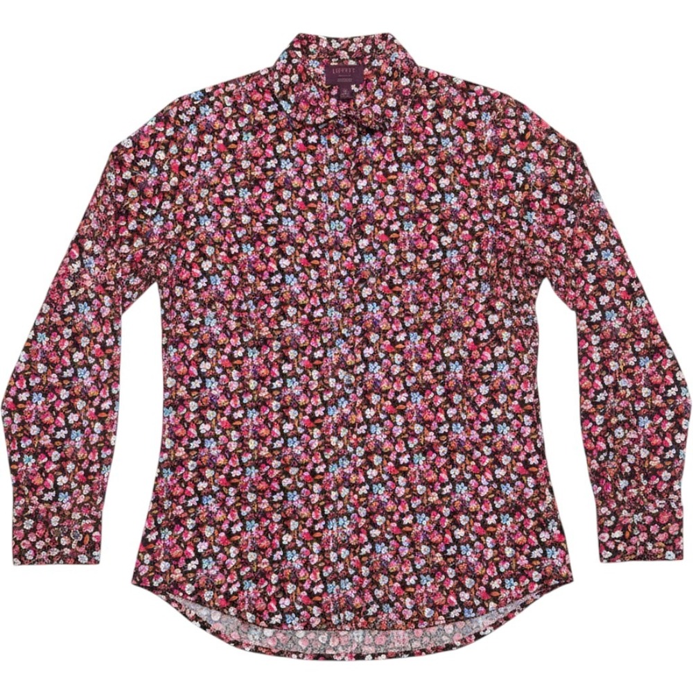 J.Crew Liberty Art Fabrics Floral Button Down Shirt Size 4 Artsy Ruffle Details